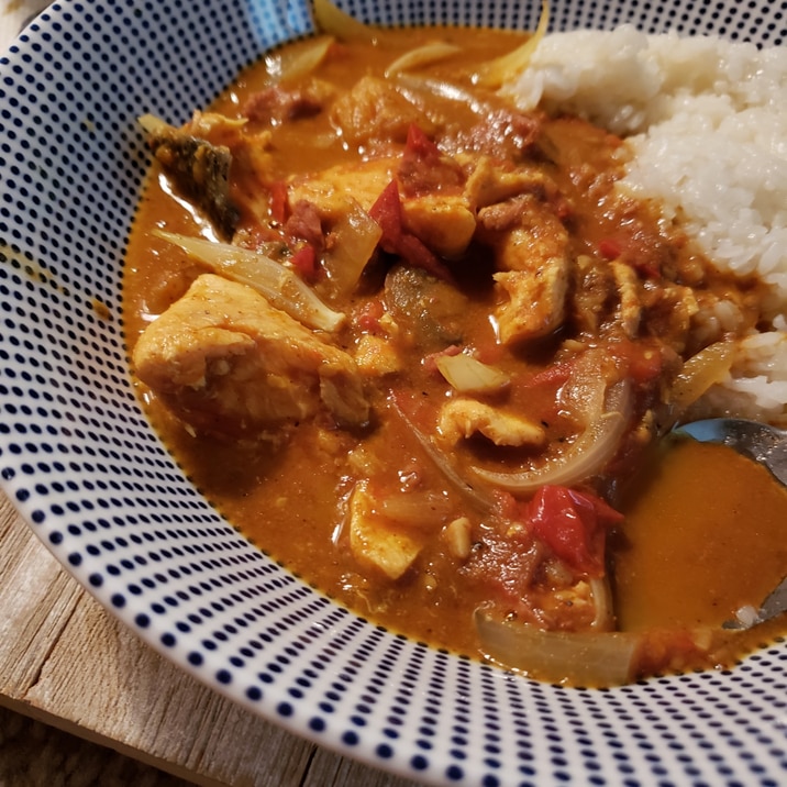 鮭とトマトのヘルシーカレー♪